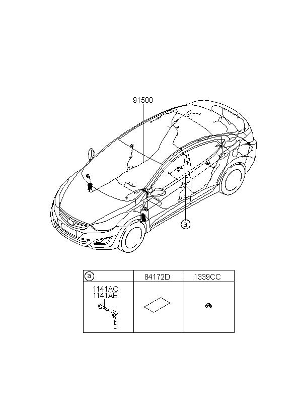 現代起亞,wiring assy-floor,915004v070-宜配網-中國專業的汽配網