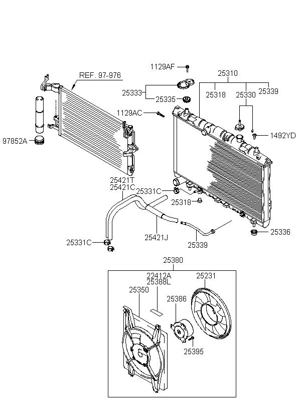 radiator assy,253102d110