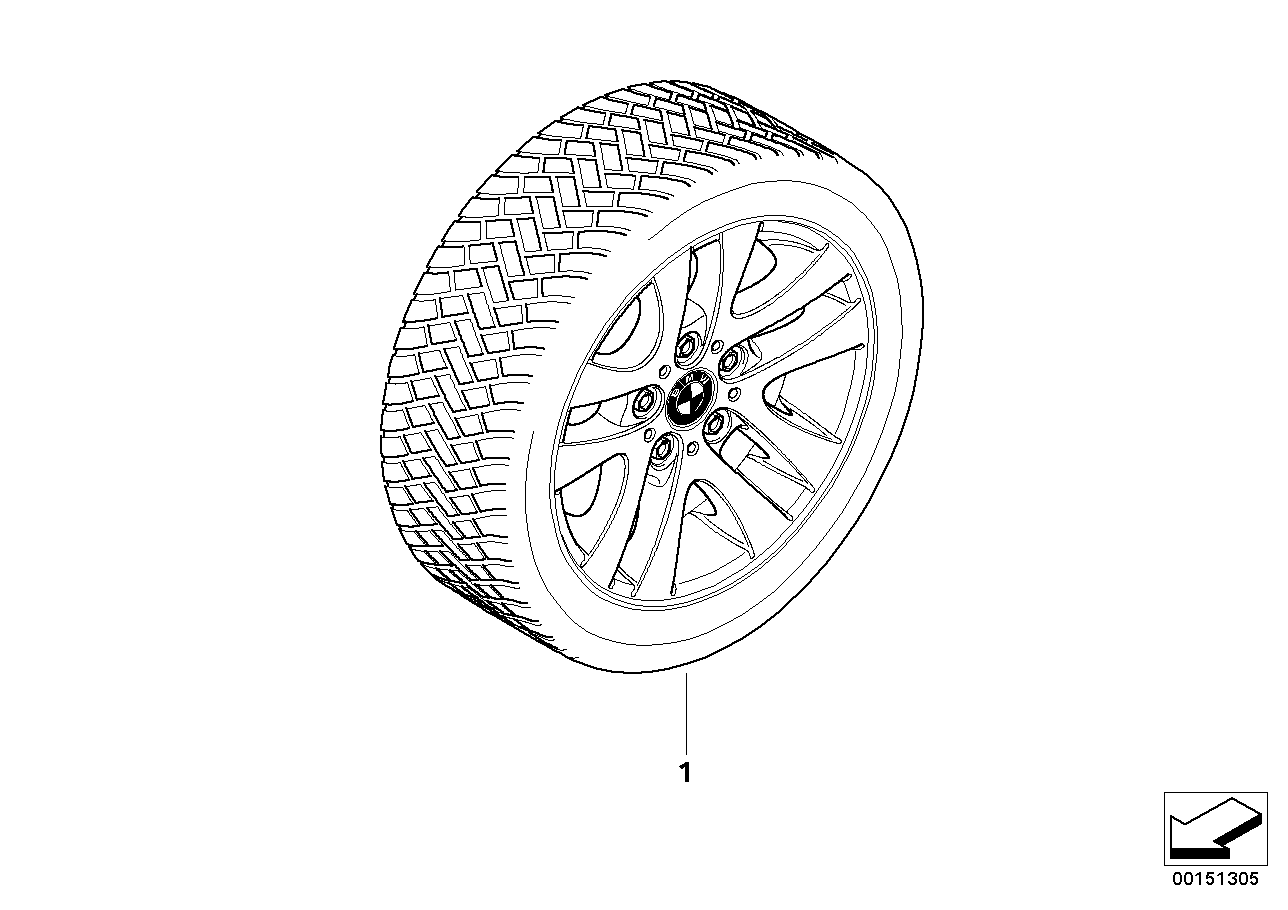 完整车轮 冬季 轻合金,36112162153