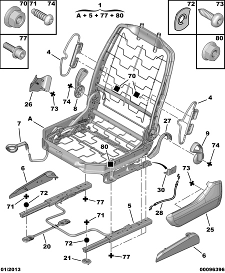 安全带锁扣固定支架8918f1